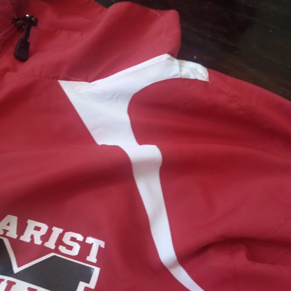 Sport Trek By Port Authority Mens Size 2XL Zip Up Hoodie Color Red Grey White...